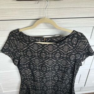 Banana Republic Black Lace Short Sleeve top